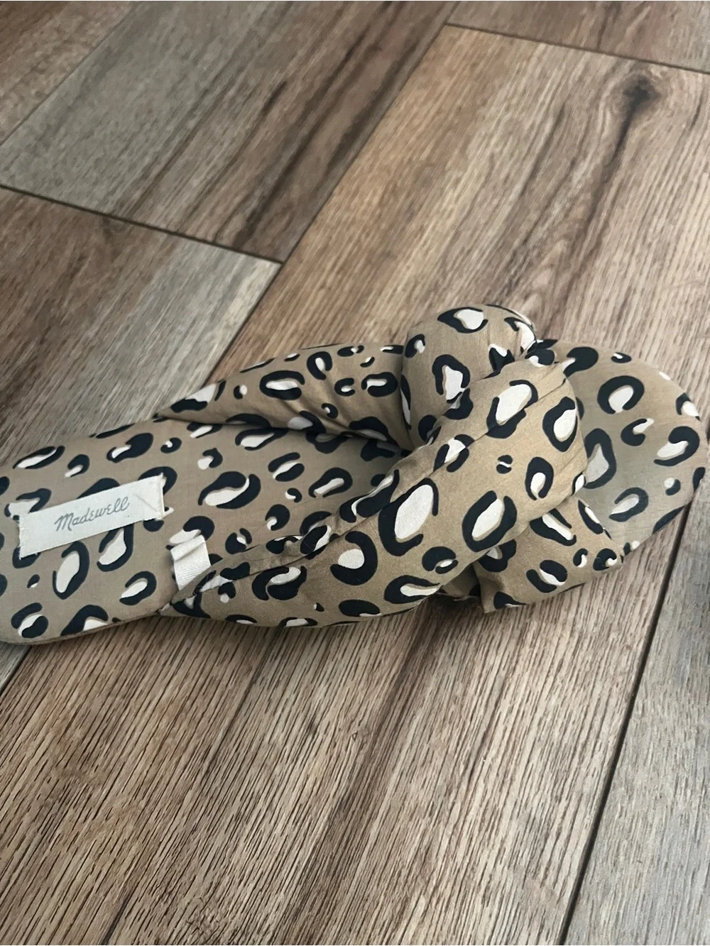 Madewell Crisscross Scuff Slipper in Animal Print Size 7 - Picture 3 of 6
